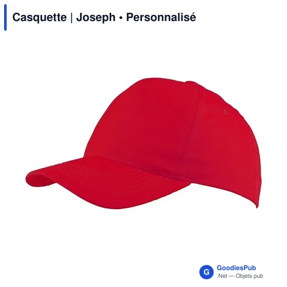 Casquette personnalisable en coton avec logo - Joseph - Image 1