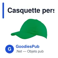 Casquette personnalisable en coton avec logo - Joseph - Miniature 12