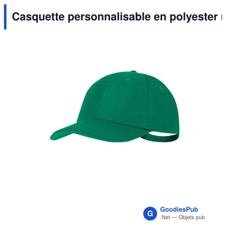 Casquette personnalisable en polyester recyclé avec logo - Orban
