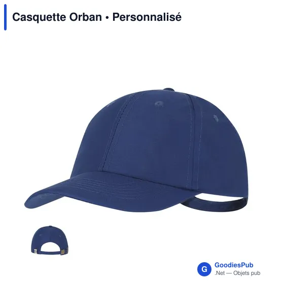 Casquette personnalisable en polyester recyclé avec logo - Orban - Image 2