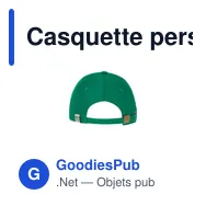 Casquette personnalisable en polyester recyclé avec logo - Orban - Miniature 3