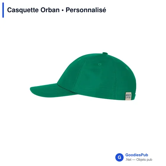 Casquette personnalisable en polyester recyclé avec logo - Orban - Image 4