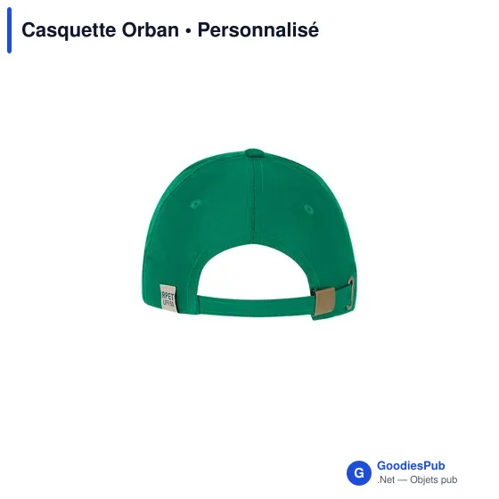 Casquette personnalisable en polyester recyclé avec logo - Orban - Image 7