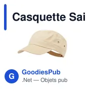 Casquette personnalisable Saigon avec logo - modèle militaire - Miniature 1