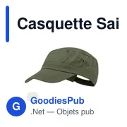 Casquette personnalisable Saigon avec logo - modèle militaire - Miniature 2