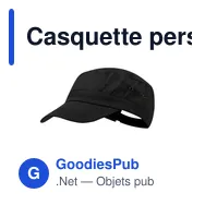 Casquette personnalisable Saigon avec logo - modèle militaire - Miniature 11