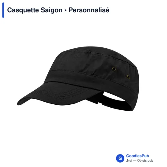 Casquette personnalisable Saigon avec logo - modèle militaire - Image 11