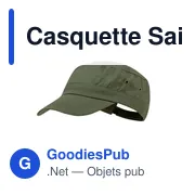 Casquette personnalisable Saigon avec logo - modèle militaire - Miniature 3