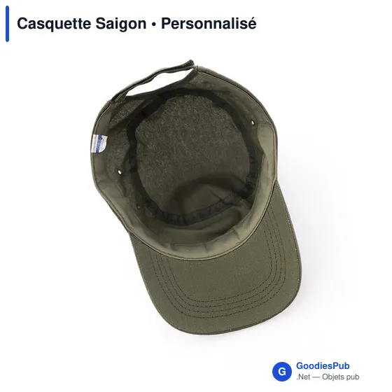 Casquette personnalisable Saigon avec logo - modèle militaire - Image 4