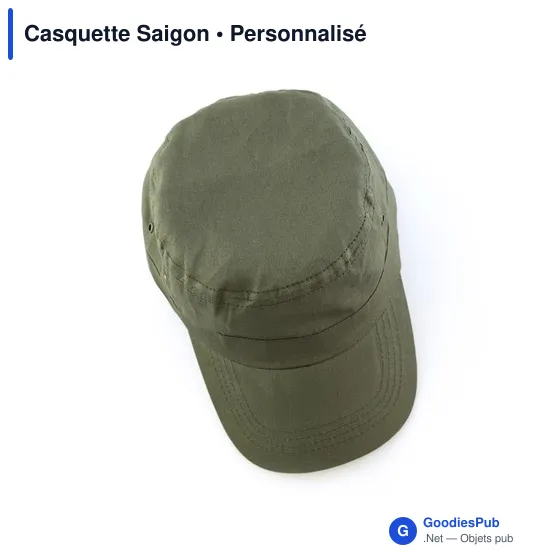 Casquette personnalisable Saigon avec logo - modèle militaire - Image 5