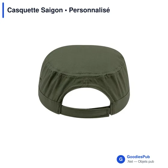 Casquette personnalisable Saigon avec logo - modèle militaire - Image 6