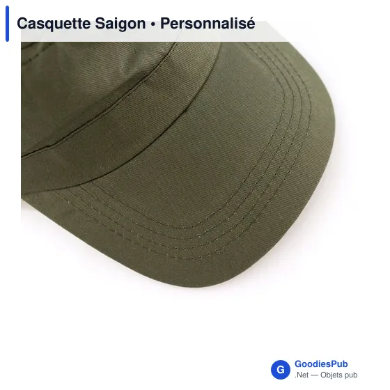 Casquette personnalisable Saigon avec logo - modèle militaire - Image 7