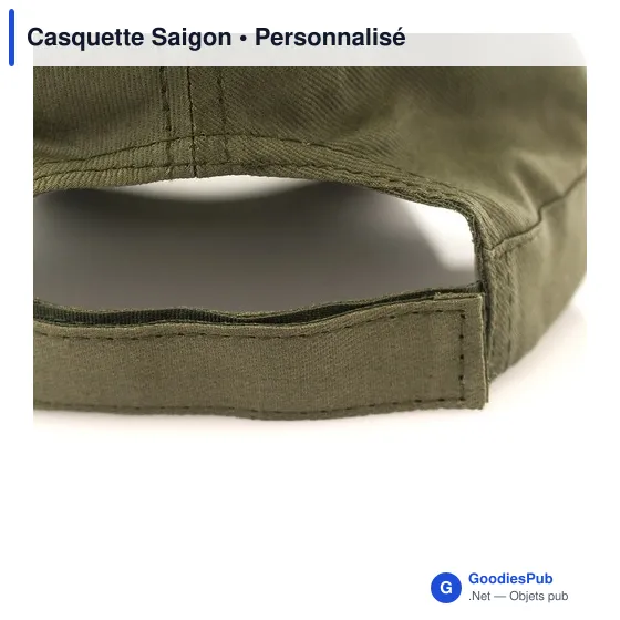 Casquette personnalisable Saigon avec logo - modèle militaire - Image 8