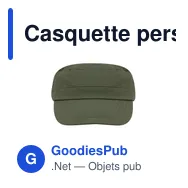 Casquette personnalisable Saigon avec logo - modèle militaire - Miniature 9