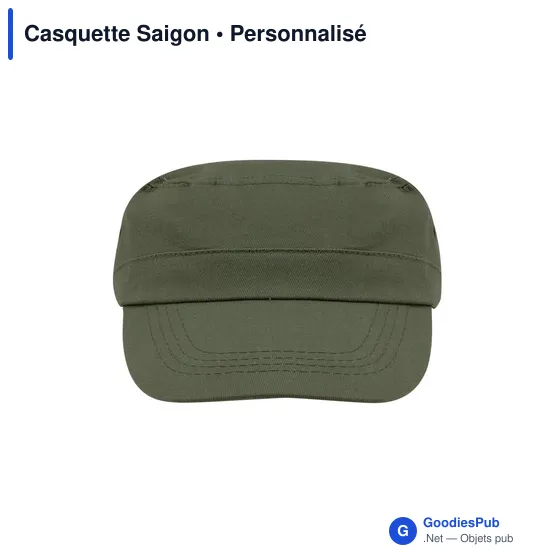 Casquette personnalisable Saigon avec logo - modèle militaire - Image 9