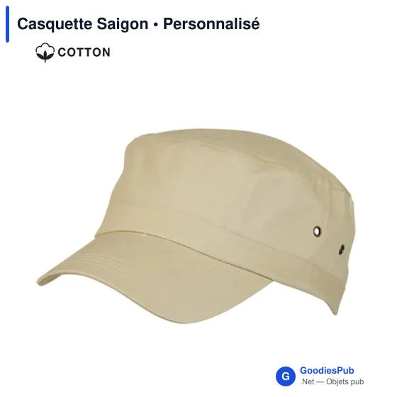 Casquette personnalisable Saigon avec logo - modèle militaire - Image 10