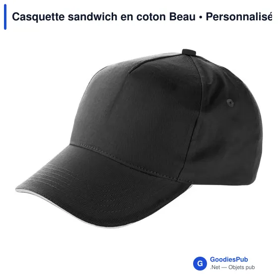 Casquette sandwich en coton Beau - Image 9