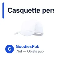 Casquette personnalisable Sodel avec logo - 5 panneaux - Miniature 1