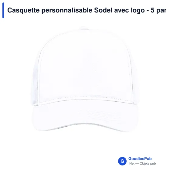 Casquette personnalisable Sodel avec logo - 5 panneaux - Image 3