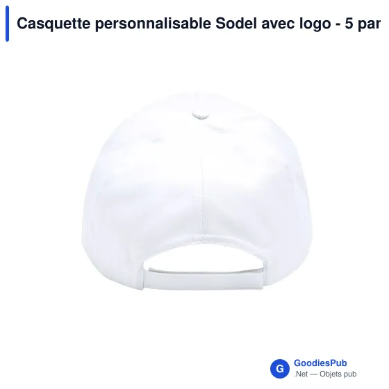Casquette personnalisable Sodel avec logo - 5 panneaux - Image 10