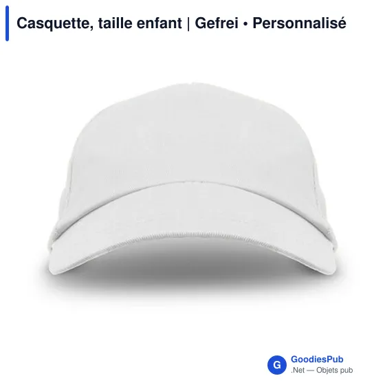 Casquette personnalisable enfant avec logo | Gefrei - Image 2