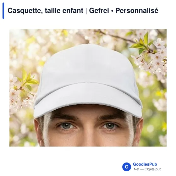 Casquette personnalisable enfant avec logo | Gefrei - Image 3