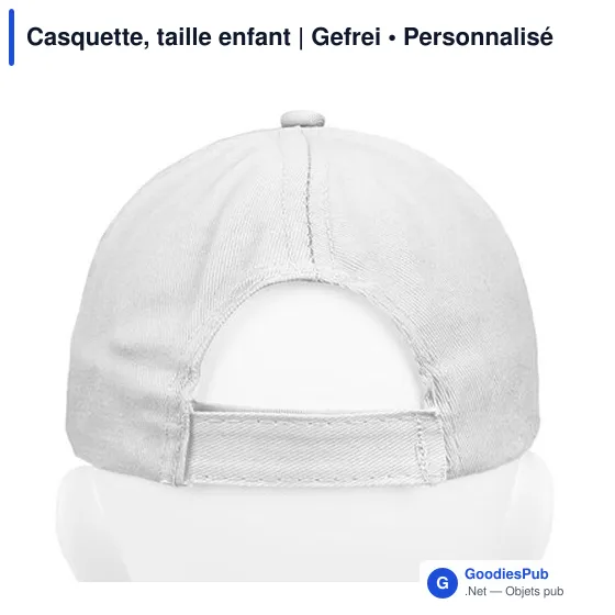 Casquette personnalisable enfant avec logo | Gefrei - Image 4