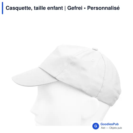 Casquette personnalisable enfant avec logo | Gefrei - Image 5