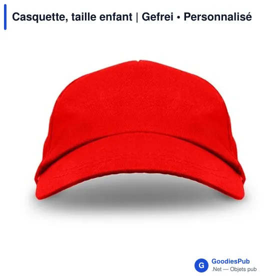 Casquette personnalisable enfant avec logo | Gefrei - Image 7