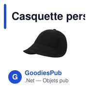 Casquette personnalisable Yilmur avec logo - Polyester résistant - Miniature 1
