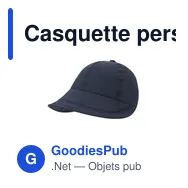 Casquette personnalisable Yilmur avec logo - Polyester résistant - Miniature 5