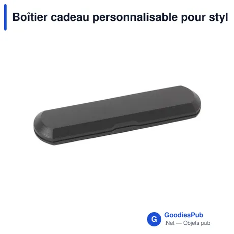 Boîtier cadeau personnalisable pour stylos - Cassette une pièceavec logo