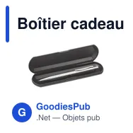 Boîtier cadeau personnalisable pour stylos - Cassette une pièceavec logo - Miniature 3