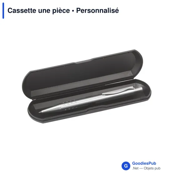 Boîtier cadeau personnalisable pour stylos - Cassette une pièceavec logo - Image 3