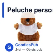 Peluche personnalisable Castor avec logo - Gavin - Miniature 3