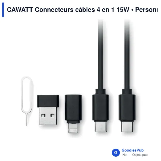 CAWATT Connecteurs câbles 4 en 1 15W - Image 3