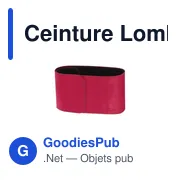 Ceinture Lombaire Visser - Miniature 1