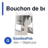 Bouchon de bouteille personnalisable en acier inoxydable - Celebrateavec logo - Miniature 3