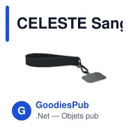 CELESTE Sangle en polyester téléphone - Miniature 1