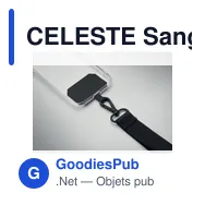 CELESTE Sangle en polyester téléphone - Miniature 5