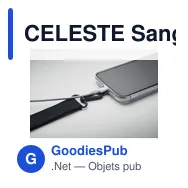 CELESTE Sangle en polyester téléphone - Miniature 6