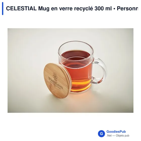 CELESTIAL Mug en verre recyclé 300 ml - Image 4