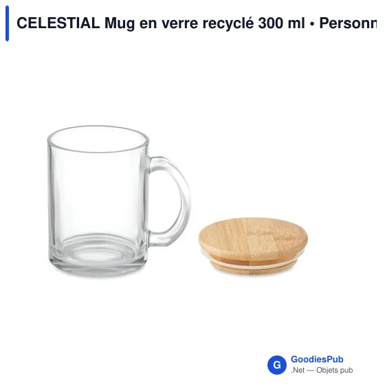 CELESTIAL Mug en verre recyclé 300 ml - Image 5