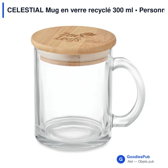 CELESTIAL Mug en verre recyclé 300 ml - Image 6