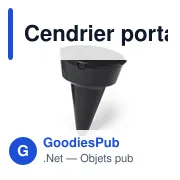Cendrier portable personnalisable avec logo pour entreprises - Miniature 1