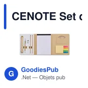 CENOTE Set de papeterie avec bloc-note - Miniature 1