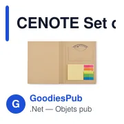 CENOTE Set de papeterie avec bloc-note - Miniature 4