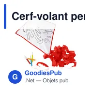 Cerf-volant personnalisable avec logo et 4 feutres Lina - Miniature 4