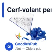 Cerf-volant personnalisable avec logo et 4 feutres Lina - Miniature 5