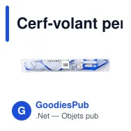 Cerf-volant personnalisable avec logo et 4 feutres Lina - Miniature 7